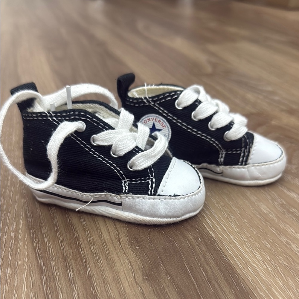 Classic Black and White Kids Sneakers